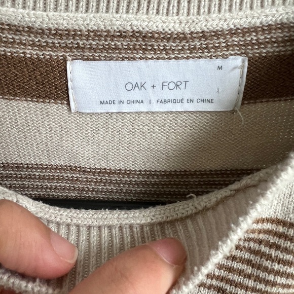 Oak fort beige stripe sweater unisex - Picture 3 of 3